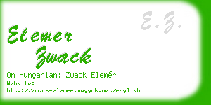 elemer zwack business card